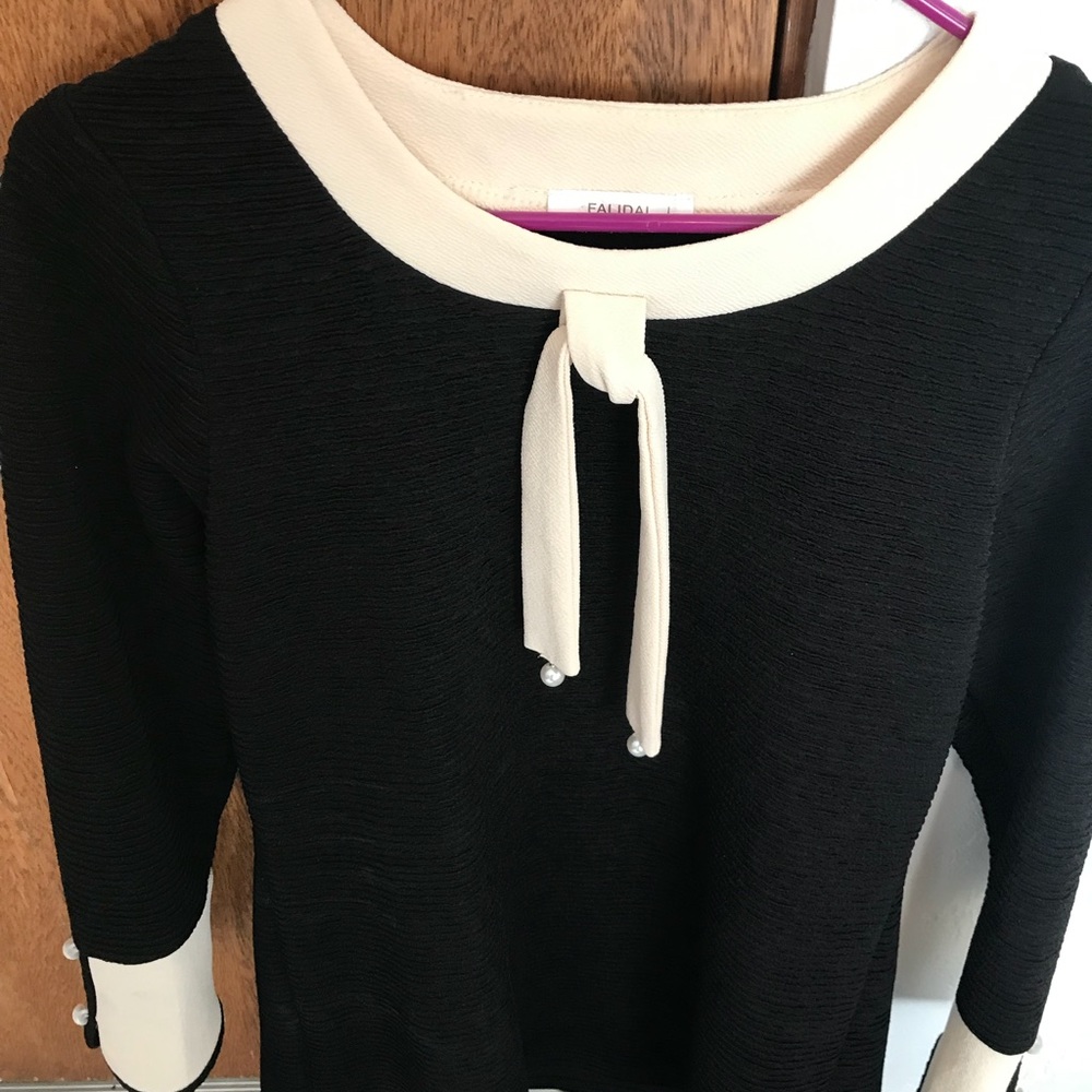 Falidal black/beige blouse